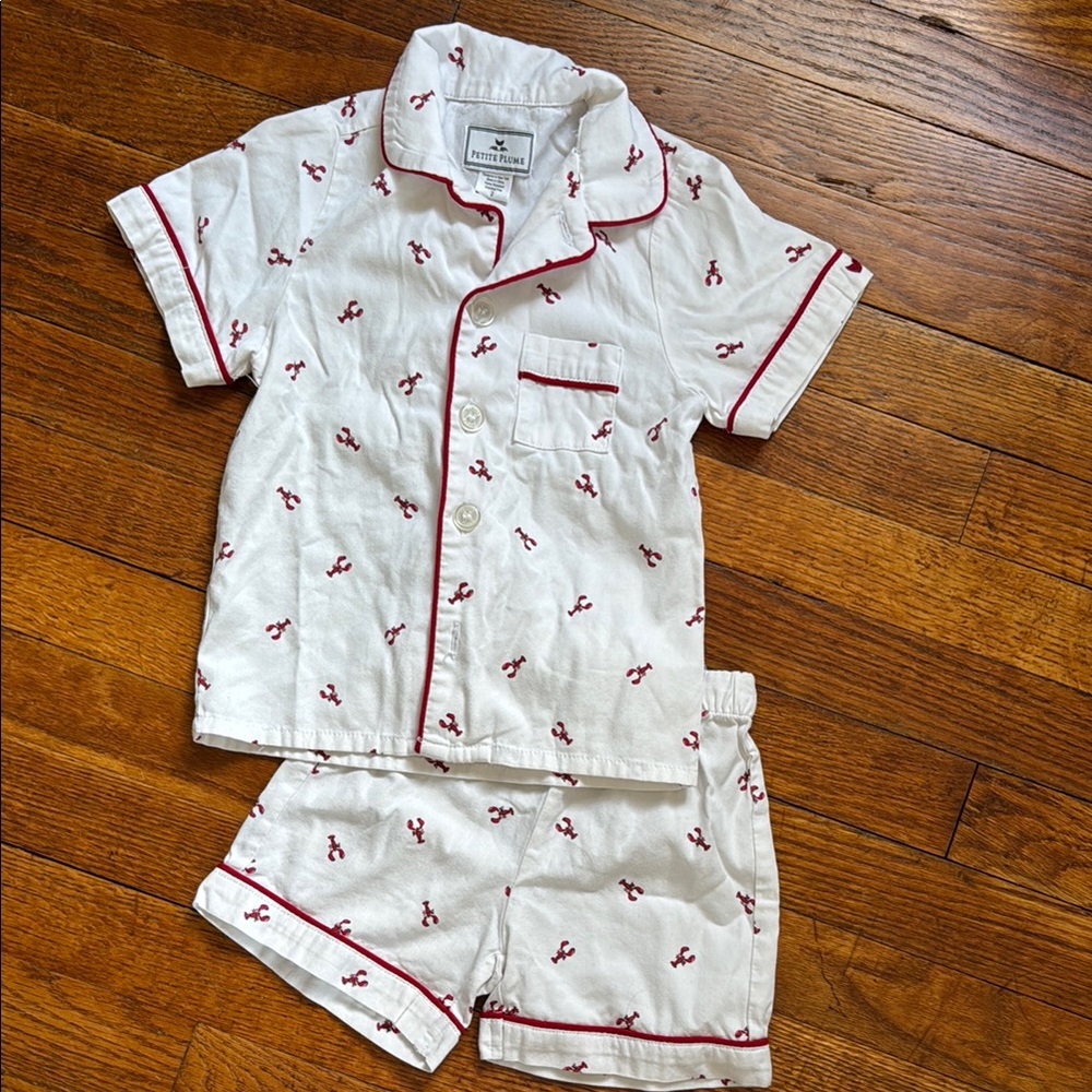 Petite plum lobster pajamas. Size 2
